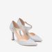 NeroGiardini Pumps Zilver Leer Hakhoogte 8 cm en hoger Naaldhak Puntige neus Gesp