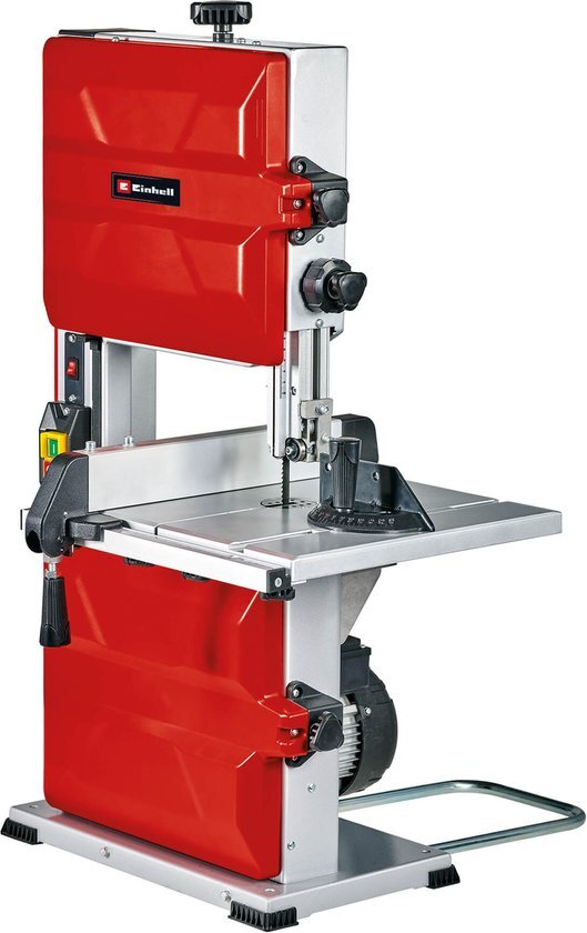 Einhell Lintzaag TC-SB 245 L - 400 W - 1450 t/min - Uitlading: 245 mm - Zaaglint: 1712x6x0,65 mm - Aantal tanden: 6/25 mm - Zaaghoogte: 90&#176;/45&#176;: 101/60 mm - Afzuigadapter: &#216;36 mm - Incl. Parallelaanslag, Dwarsaanslag, LED-Licht en Duwstok