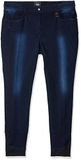 HKM Reithose Denim -Flower Crystal- 3/4 Alos Kledingmaat 170 Kinderen Vrouwen Katoen Jeansblauw
