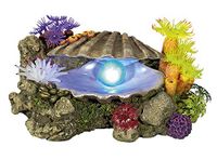 NOBBY 28647 Aqua Ornaments MUSCHEL met planten met LED, 644 g