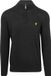 Lyle & Scott Half Zip Pullover Merinowol Zwart - Maat S - Heren