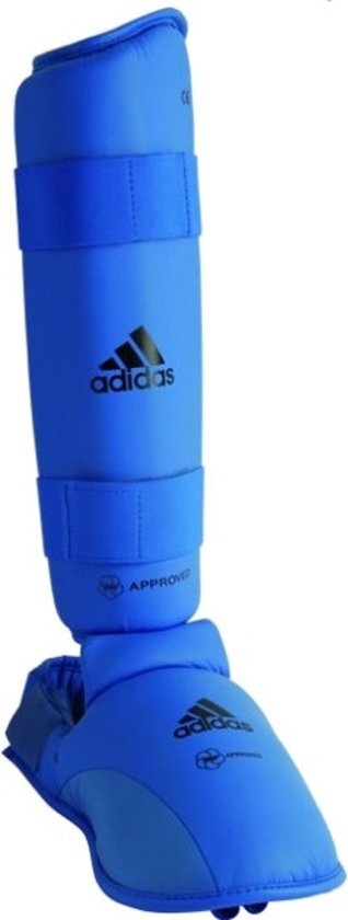 Adidas WKF Scheenbeschermer met Verwijderbare Voet Blauw Small