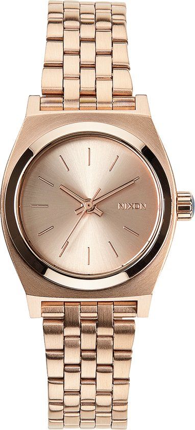 Nixon A399897 Small Time Teller all rose gold - Horloge - 26mm - Rosé