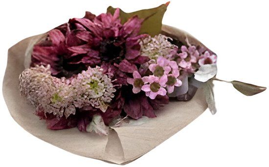 Buitengewoon Boet Buitengewoon de Boet Boeket gedroogde kunstbloemen bordeaux