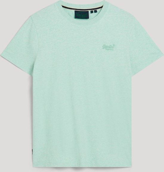 Superdry Organic Cotton Essential Logo T-Shirt - Light Mint Green Marl - Men's 3XL