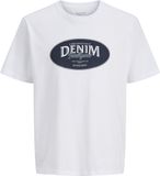 JACK & JONES JJEDOVER DENIM TEE SS O-NECK SN Heren T-shirt Wit M