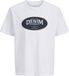 JACK & JONES JJEDOVER DENIM TEE SS O-NECK SN Heren T-shirt Wit M