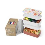 monbento - Lunchbox Original Graphic Papercut - Lunchbox pour adultes - Lunchbox hermétique à 2 étages - Idéal pour le travail - Sans BPA - Fabriqué en France - Motif floral rose
