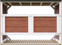 Timbela M982A-REDWOOD RED - LP SmartSide Kliko ombouw - 3x240L - met deuren - container ombouw hout