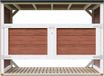 Timbela M982A-REDWOOD RED - LP SmartSide Kliko ombouw - 3x240L - met deuren - container ombouw hout