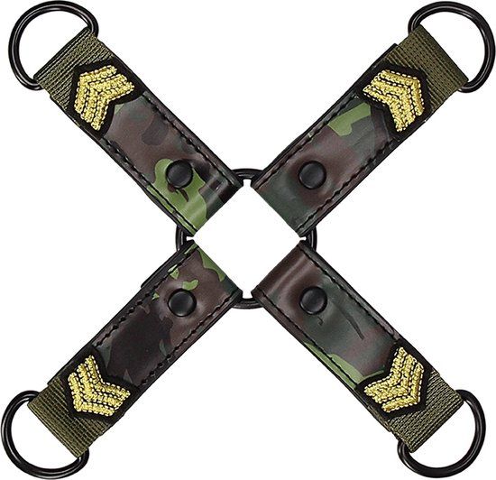 Shots Ouch! Hogtie Connector - Army Theme - Green