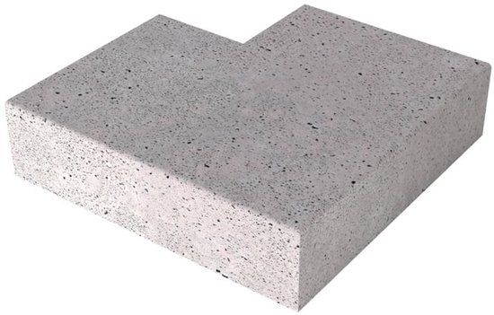 Merkloos Gardenlux Massief hoek buiten grijs 60/60 x 40 x 20 cm