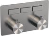 Brauer Brushed Edition - 3 voies - Thermostat encastré - Boutons poussoirs - Inox brossé PVD