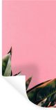 StickerSnake Muursticker - Planten Bladeren Vrouwentong Roze Tropisch - 80x160 cm