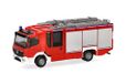 Herpa Vrachtwagenmodel Mercedes-Benz Atego 13 Z-Cab "Brandweer", miniatuur schaal 1:87, verzamelobject, Made in Germany, kunststof