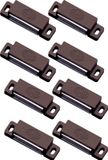 AMIG Magneetsnapper/Deurmagneet - 8 stuks - Bruin - 5.6 x 1.5 x 1.4 cm - 5 kg