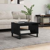 vidaXL Salontafel Zwart Eiken Bewerkt Hout 60 x 50 x 40 cm