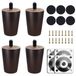 Set de 4 pieds de meuble en bois, 8 cm de haut