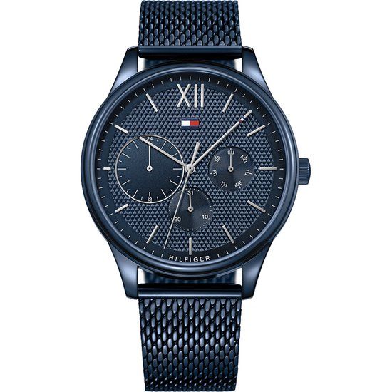 Tommy Hilfiger Damon TH1791421 Heren Horloge - Blauw Edelstaal
