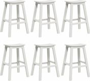 vidaXL Tuinbarset, 6 stuks, wit, HDPE