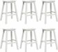 vidaXL Tuinbarset, 6 stuks, wit, HDPE