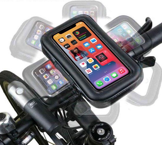ChiGuard Waterdichte Telefoonhouder Fiets - Universeel - 360 Graden Draaibaar - Zwart