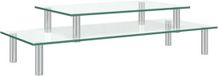 vidaXL - Monitorstandaard - 2-laags - transparant - glas