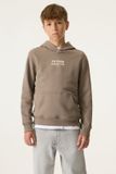 GARCIA Jongens Tekst Print Sweater Bruin Lange mouw