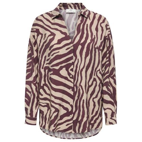 JDY Blouse met zebraprint - donkerrood