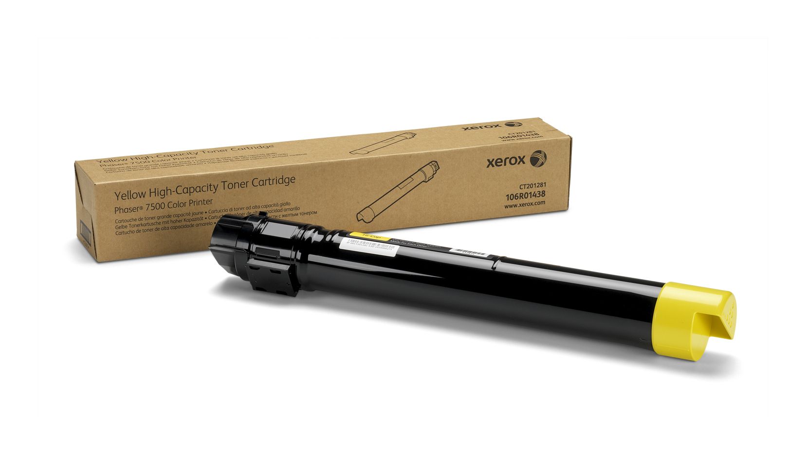 Xerox Phaser 7500 Yellow Toner Cartridge - High Capacity (17,800 pages)