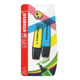 STABILO - Markeerstift - BOSS ORIGINAL - Premium highlighter - 2 Stuks - Geel & Blauw - Blister