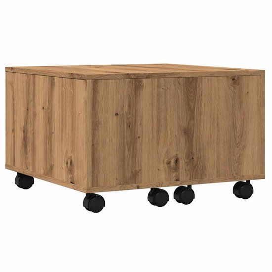 vidaXL Salontafel 60x60x38 cm bewerkt hout artisanaal eikenkleurig