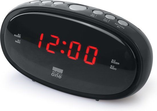 Newone CR100 radio Klok Analoog Zwart