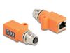 Delock adaptateur M12 vers RJ45 Cat5e orange