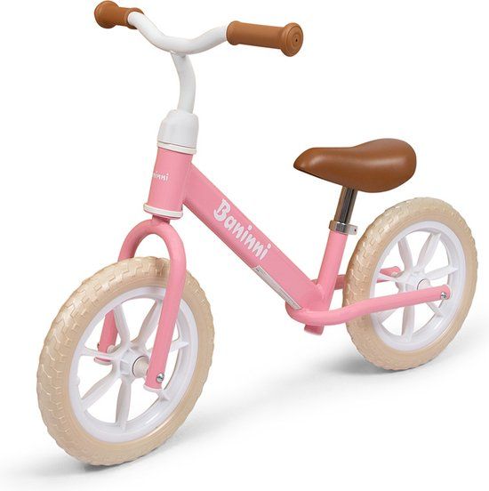 Baninni Lola Loopfiets - Roze/Wit - 2-5 Jaar