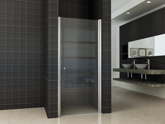 Wiesbaden Florida Nisdeur Draaideur 60x202cm Antikalk Helder Glas Chroom Profiel 8mm Veiligheidsglas Easy Clean