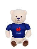 Gipsy Toys - Pluche dier beer Franse Rugby Federatie (FFR) – officieel gelicentieerd pluche dier – 15 cm zittend – beige marineblauw