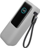 kwmobile Siliconen powerbank hoes voor Anker Power Bank 25000mAh (A1695H11) case - battery case - Powerbank beschermhoes in grijs