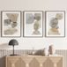 Lot de 3 affiches / posters triptyque - abstrait - 21x29,7 cm