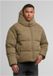 Urban Classics Puffer Jack met capuchon Heren Winterjas - olijf - S