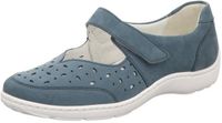 Waldläufer Dames Bandschoen - 496325-191-263 Jeansblauw - Wijdte H - Maat 7