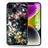Beschermhoes Manga Demon Slayer Groep Beschermhoes compatibel met MagSafe voor iPhone 14 (6.1)