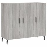 vidaXL Dressoir 90x34x80 cm Bewerkt Hout Grijs Sonoma Eikenkleurig