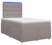 vidaXL Boxspringbed met matras, taupe, 120 x 200 cm, gestoffeerd