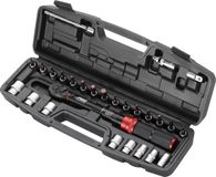 Pro Sport Lights Momentsleutel Set Fiets Gereedschap Koffer 2-24 Nm 1/4" - Rood Zwart
