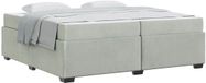 vidaXL Bedframe met matras Lichtgrijs 200 x 200 cm Stof