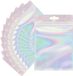 Sac plastique refermable holographique 10,5 x 15 cm pour bijoux, cadeaux et bonbons - 120 pièces avec trou de suspension