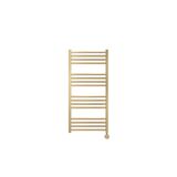 Crosswater MPRO Elektrische Handdoekradiator - 90x43cm - 400W - Rechts - Geborsteld Messing (Goud)