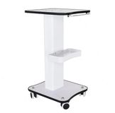 StarTech Beauty Wagen - Salonwagen met 3 niveaus - Metalen, houten en ABS-opbergvakken - Groot opbergvak van 38x34 cm - 4 wielen met handgrepen - Draagvermogen: 15 kg - Wit