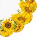 PAW Ronde servetten - Dancing Sunflowers - 32 cm